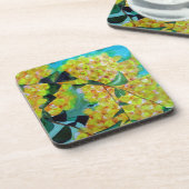 Yellow Wattle, australische Blume Untersetzer (Linke Seite)