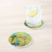 Yellow Wattle, australische Blume Untersetzer (Seite)