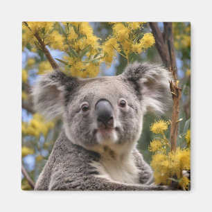 Yellow Wattle Koala Bear, Magnet