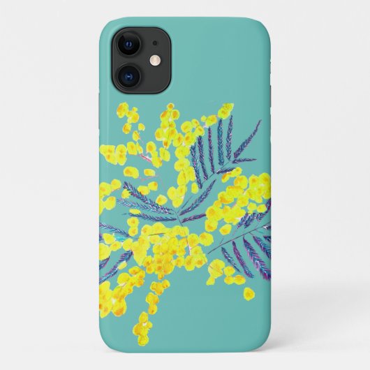 Yellow Wattle Mimosa australische Blume Art Case-Mate iPhone Hülle (Rückseite)
