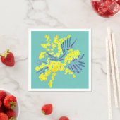Yellow Wattle mimosa Blume Art Serviette (Beispiel)