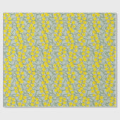 Yellow Wattle Wildblume Australia Geschenkpapier (Flach)