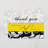 Yellow Wedding Danke-Card Dankeskarte (Vorne/Hinten)