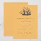 Yellow Wedding Einladung (Vorne/Hinten)