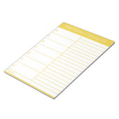 Yellow Weekly Meal Planner - Einkaufsliste Notizblock (angewinkelt)