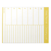 Yellow Weekly Meal Planner - Einkaufsliste Notizblock (Vorderseite)