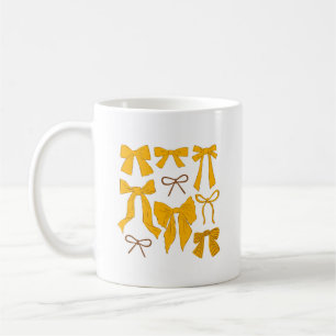 Yellow Whimsical Bows Kaffeetasse