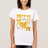Yellow Whimsical Bows T-Shirt (Vorderseite)