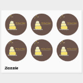 Yellow Whimsical Chic Wedgecake Sticker (Blatt)