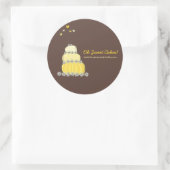 Yellow Whimsical Chic Wedgecake Sticker (Tasche)