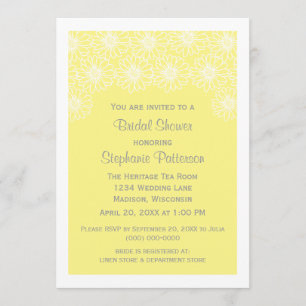 Yellow Whimsical Daisical Brautparty Einladung