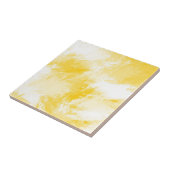 Yellow & White Abstract Brushstrokes Fliese (Seite)
