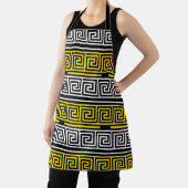 Yellow White Black Greek Key Fret Pattern Design  Schürze (InSitu)