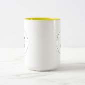 Yellow & White Business Logo Promotional Brand Zweifarbige Tasse (Mittel)