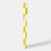 Yellow White Checkered Karo Muster iPhone Case (Rückseite / Rechts)