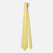 Yellow White Chevron Zigzag Pattern Design  Krawatte (Vorderseite)