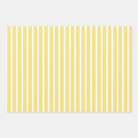 Yellow White Christmas Trees Polka Dots Strip Geschenkpapier Set (Vorderseite 3)