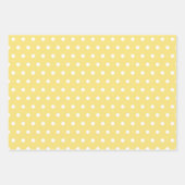 Yellow White Christmas Trees Polka Dots Strip Geschenkpapier Set (Vorderseite 2)
