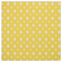 Yellow White Diamonds Geometric Pattern