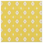 Yellow White Diamonds Geometric Pattern Stoff (Nahaufnahme)