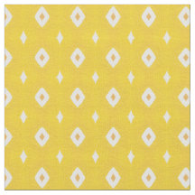 Yellow White Diamonds Geometric Pattern