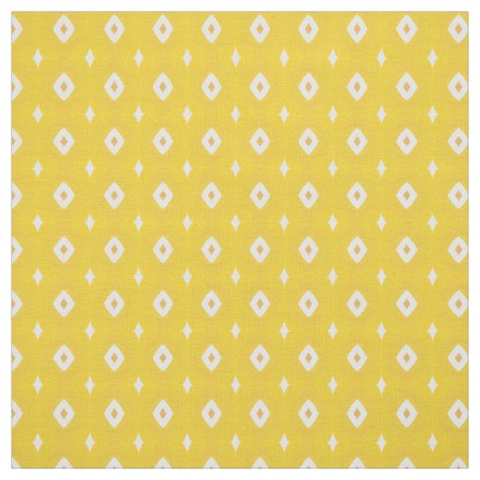 Yellow White Diamonds Geometric Pattern Stoff (Muster)