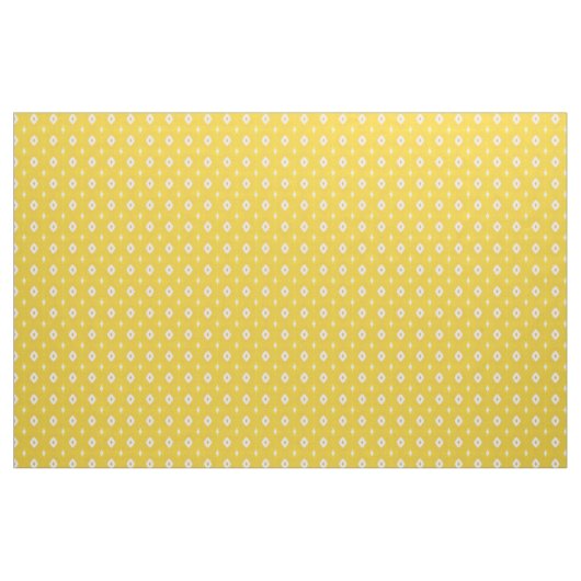 Yellow White Diamonds Geometric Pattern Stoff (Fat Quarter (45,7 x 55,9 cm))
