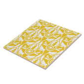 Yellow &white elegant floral pattern fliese (Seite)