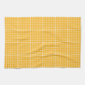 Yellow White Gingham Pattern Geschirrtuch (Horizontal)