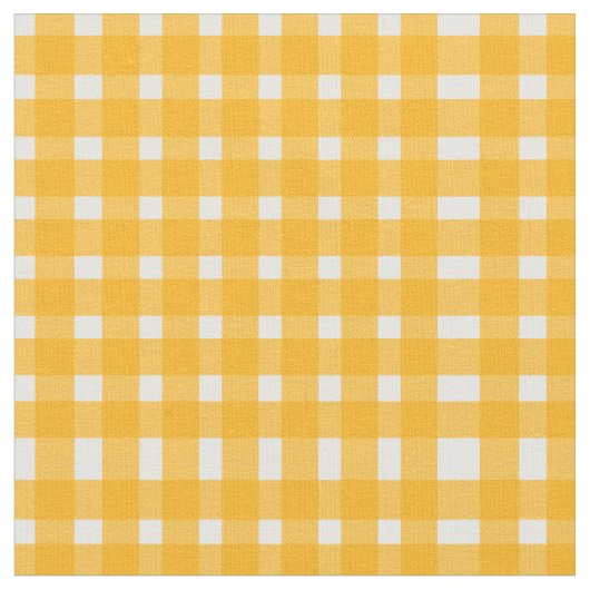 Yellow White Gingham Pattern Stoff (Nahaufnahme)