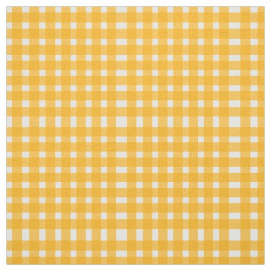 Yellow White Gingham Pattern Stoff (Muster)