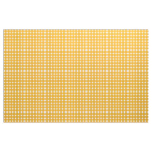 Yellow White Gingham Pattern Stoff (Fat Quarter (45,7 x 55,9 cm))