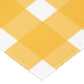 Yellow White Gingham Pattern Tischdecke (Schrägansicht)