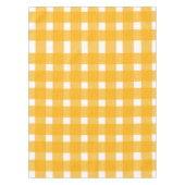 Yellow White Gingham Pattern Tischdecke (Vorderseite)