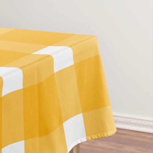 Yellow White Gingham Pattern Tischdecke (Beispiel)