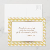 Yellow White Gold Christlich Bible Verse Postcard Postkarte (Vorne/Hinten)