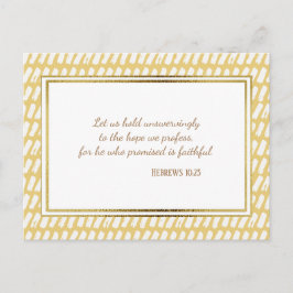 Yellow White Gold Christlich Bible Verse Postcard Postkarte