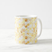 Yellow White Gold Honeycombs Kaffeetasse (VorderseiteRechts)