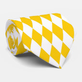 Yellow White Harlequin Diamonds Schachbretts Desig Krawatte (Gerollt)