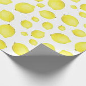 Yellow White Lemon Fruchtmuster Geschenkpapier (Ecke)
