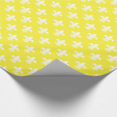 Yellow White Lilie Pattern Geschenkpapier (Ecke)
