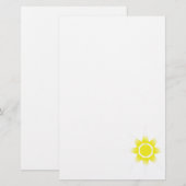 Yellow White Magic Sun-Produkt Briefpapier (Vorne/Hinten)
