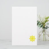 Yellow White Magic Sun-Produkt Briefpapier (Stehend Vorderseite)