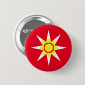 Yellow White Magic Sun-Produkt Button (Vorne & Hinten)