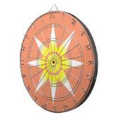 Yellow White Magic Sun-Produkt Dartscheibe (Vorderseite rechts)