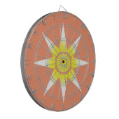 Yellow White Magic Sun-Produkt Dartscheibe (Vorderseite Links)