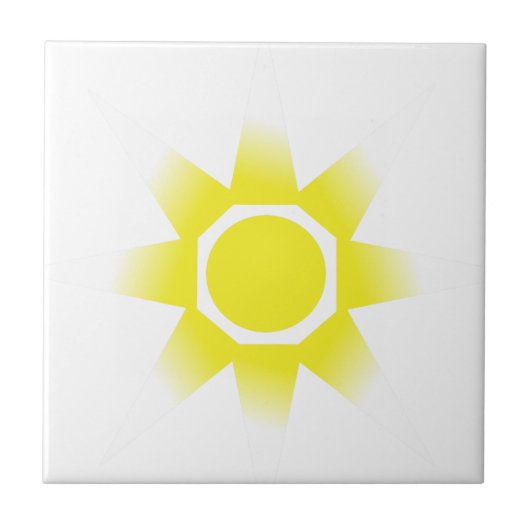Yellow White Magic Sun-Produkt Fliese (Vorderseite)