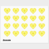Yellow White Magic Sun-Produkt Herz-Aufkleber (Blatt)