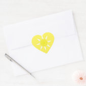 Yellow White Magic Sun-Produkt Herz-Aufkleber (Umschlag)