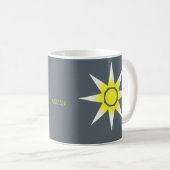 Yellow White Magic Sun-Produkt Kaffeetasse (VorderseiteRechts)